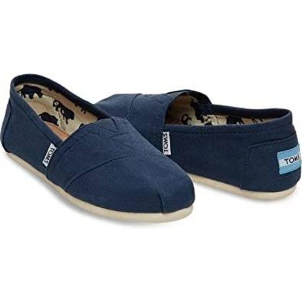 215. TOMS Women's Classic Canvas Shoe Loafers in Navy Blue Sise 7 Retail $59